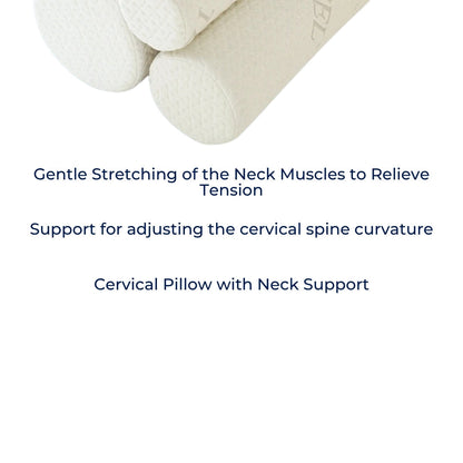 RelaxPosture Memory Foam Neck Roll Pillow – Perfect for Sleep, Travel, and Pain Relief with Ergonomic Support