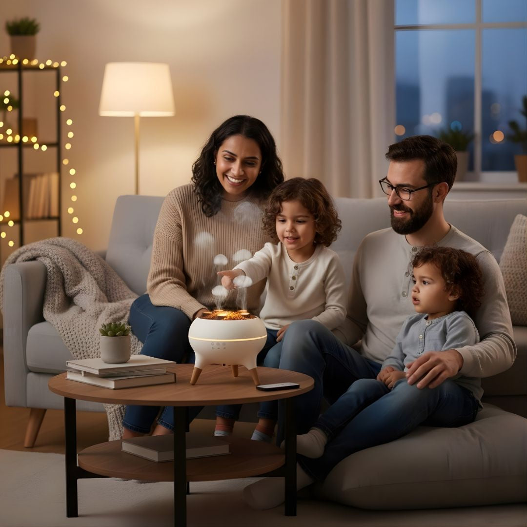 AirSoothe | Humidifier – Quiet LED Jellyfish Effect – Remote Control – Relieves Dry Skin & Congestion for Peaceful Sleep & Relaxation