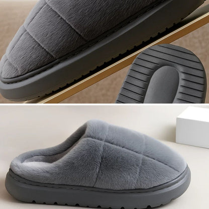 SnugSole | Thick Sole House Slippers – Non Slip – Plush Lining – Warm Cushion Support – Relieves Cold Feet & Improves Comfort Indoors