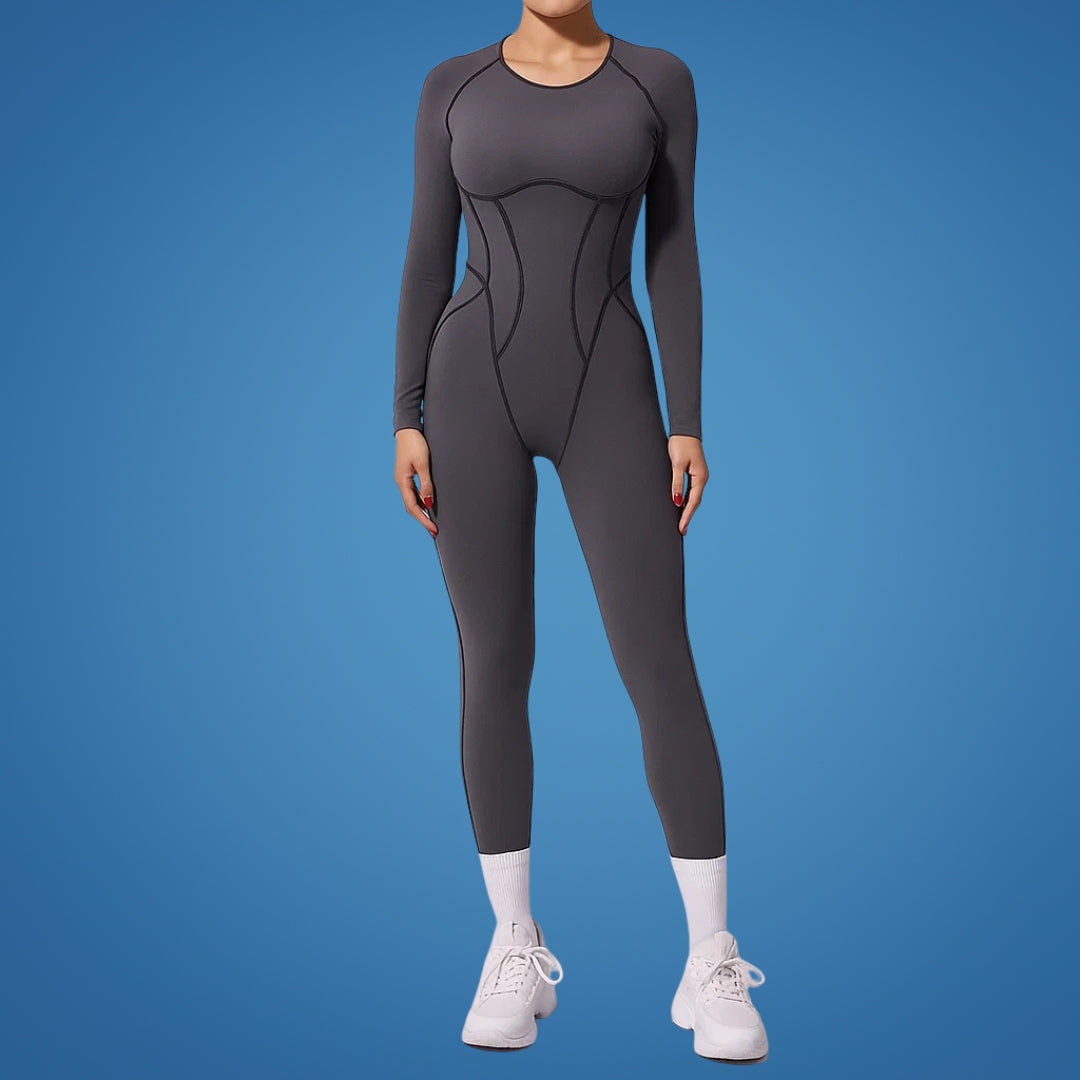 FitCurve | Women’s Fitness Bodysuit – Open Back Ventilation – Breathable Lightweight Fabric – Stay Cool, Move Freely, Train Harder