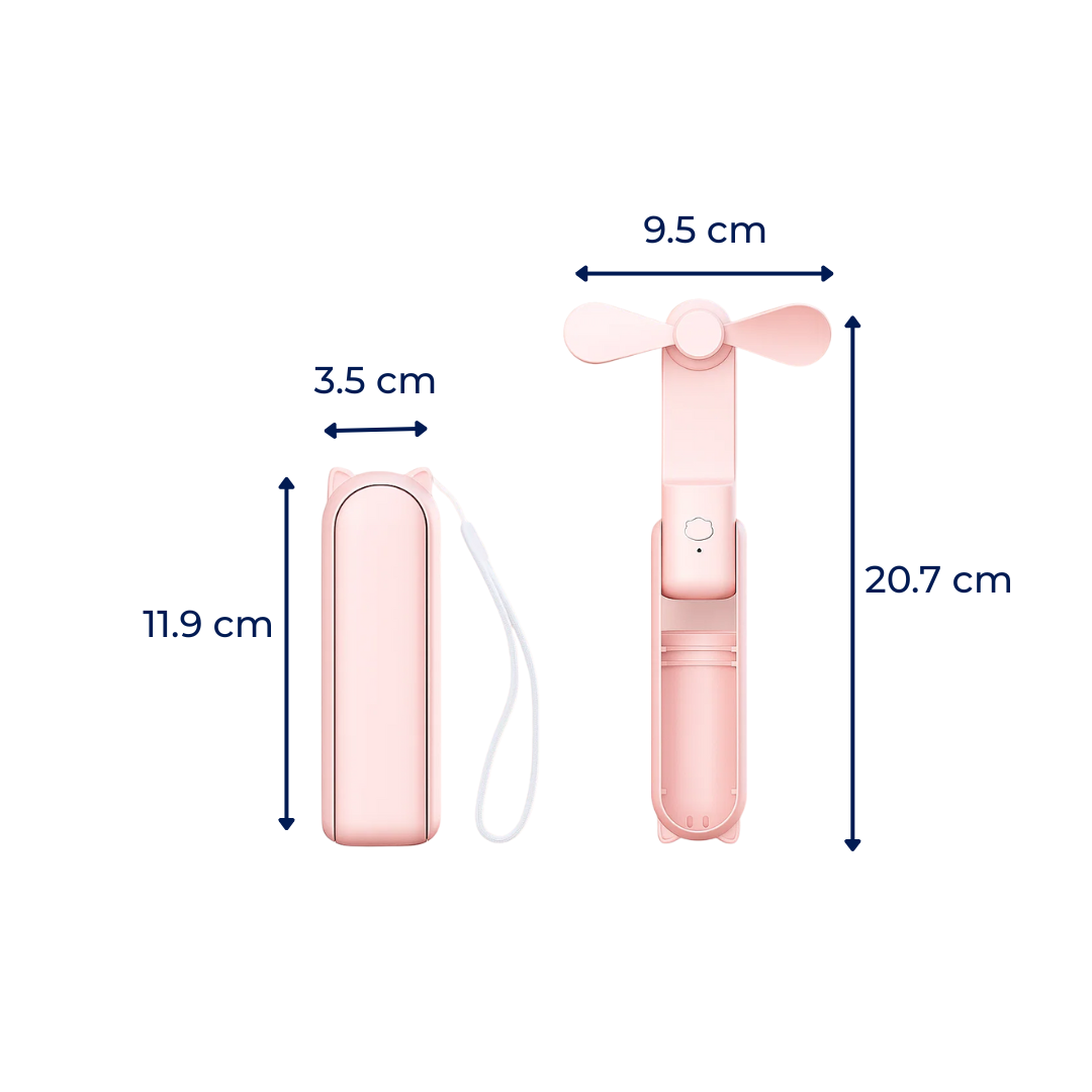 CoolMate | Portable Mini Fan – Long Battery Life – Foldable & Silent – Stay Cool Anywhere – Ideal for Travel, Festivals, Office & Camping