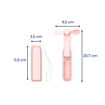 CoolMate | Portable Mini Fan – Long Battery Life – Foldable & Silent – Stay Cool Anywhere – Ideal for Travel, Festivals, Office & Camping