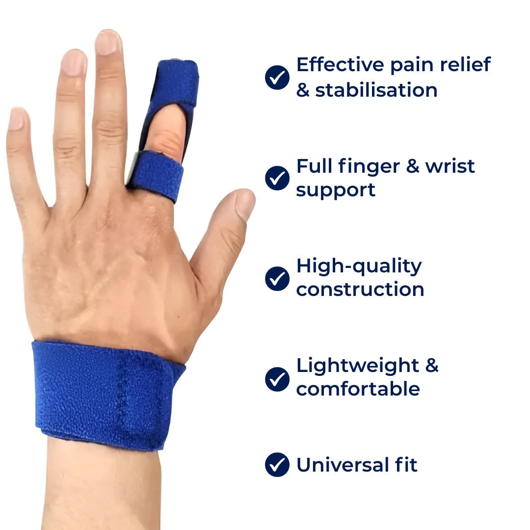 FlexiBrace | Adjustable Finger Splint Support Brace for Injury Recovery, Arthritis, Pain Relief, Finger Immobilisation
