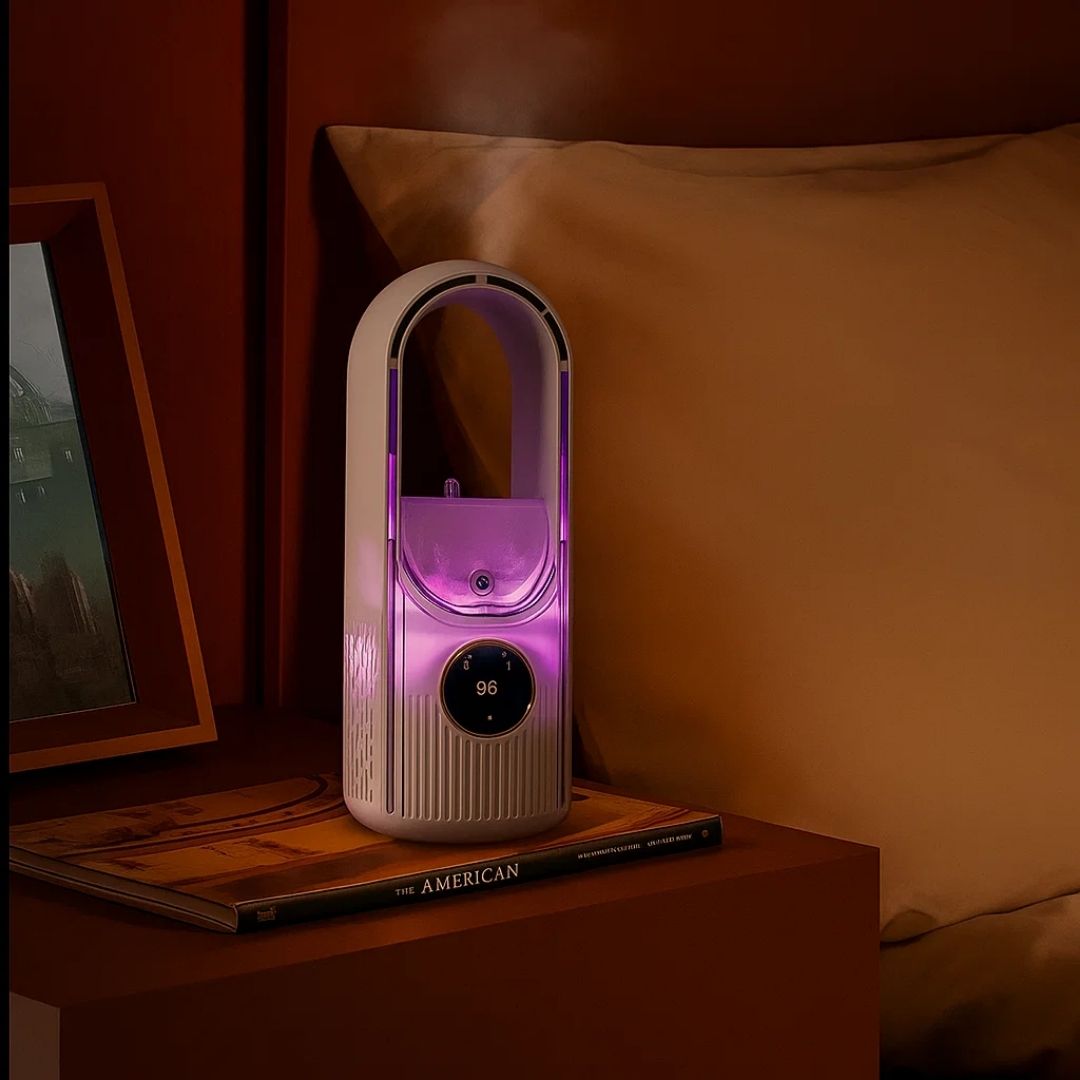 CoolMist | Portable Air Cooler Humidifier – Adjustable Quiet Mist – USB-Powered Compact – Personal Desk & Bedside Comfort for All-Day Freshness