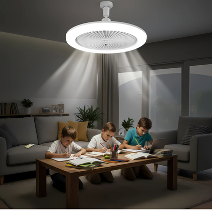 AirLume | Ceiling Fan Light – Easy Installation – E27 Bulb Socket – Remote Control – Quiet Energy Saving Cooling for Home & Office