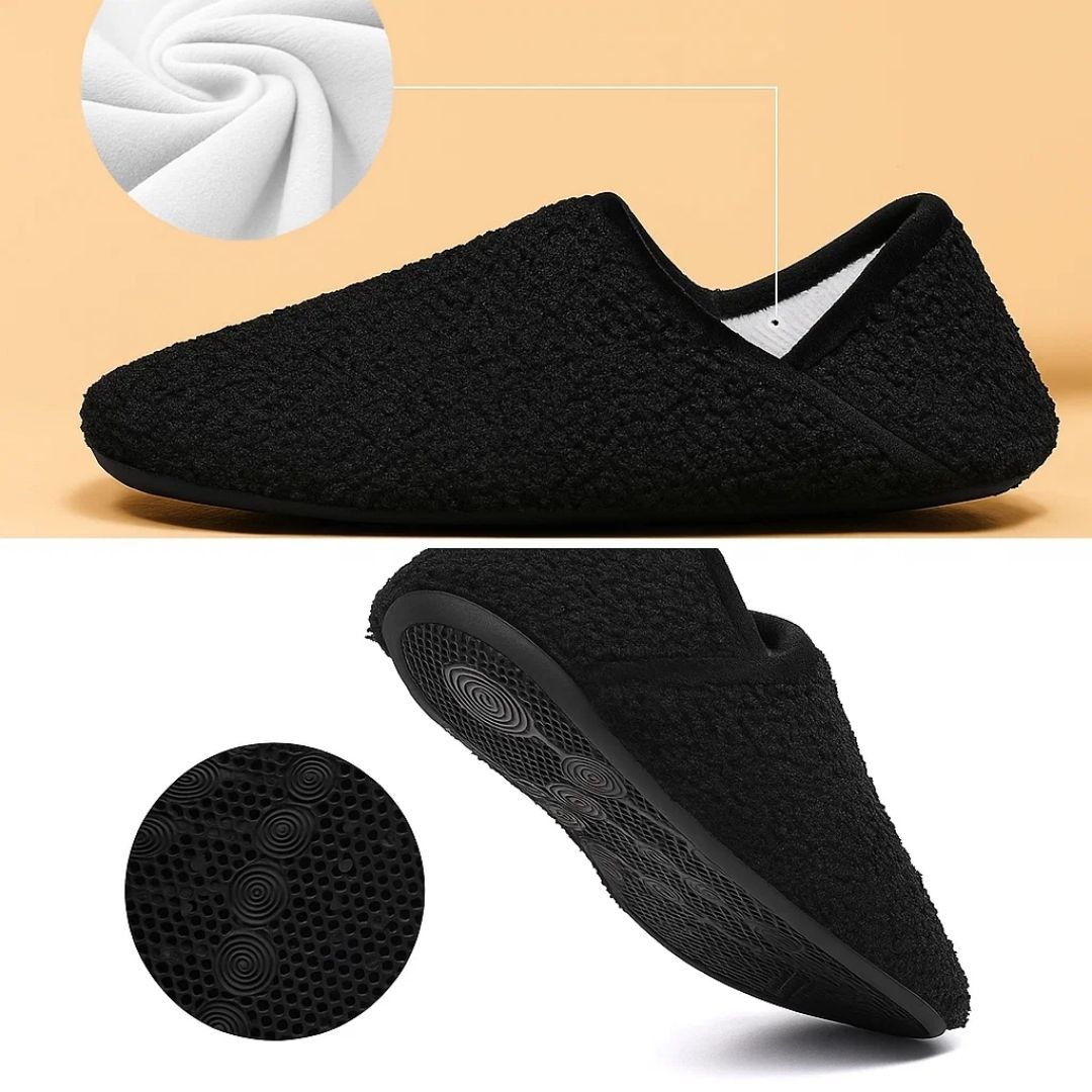 StayCosy | Warm Men’s House Slippers – Fleece-Lined Comfort – Non-Slip Sole – Relieves Cold Feet – Keeps You Cosy All Winter Indoors