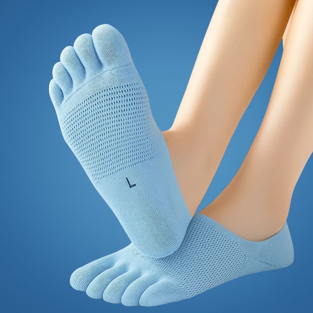 CoolStride | Invisible Toe Socks – Breathable Mesh for Sweat Control – Invisible Anti-slip Fit – Summer Trainers & Walking Comfort