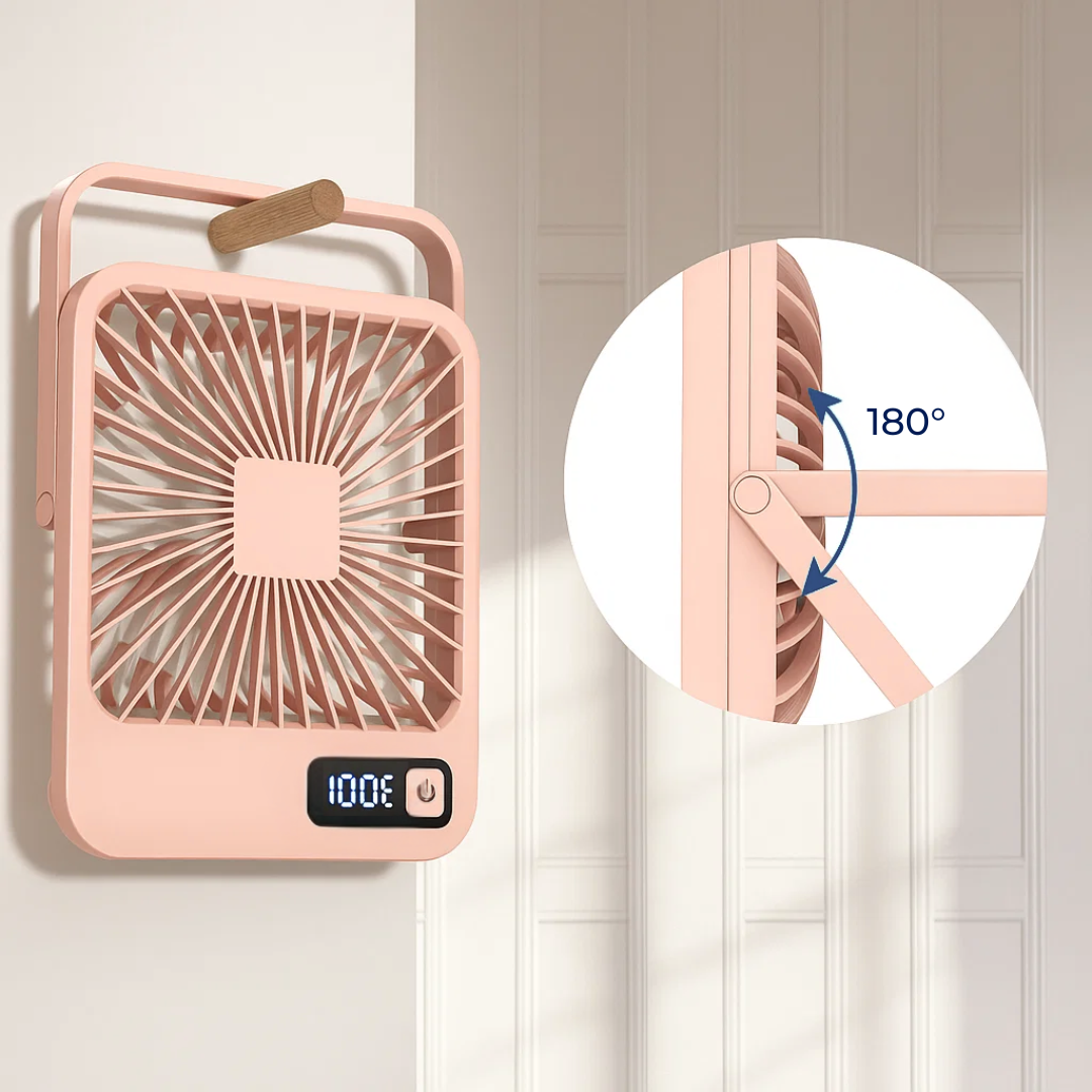CoolFold | USB Desk Fan – Quiet 5-Speed Air Circulator – Foldable Compact Design – Portable Cooling Relief for Home Office Bedroom Travel