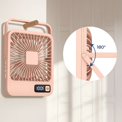 CoolFold | USB Desk Fan – Quiet 5-Speed Air Circulator – Foldable Compact Design – Portable Cooling Relief for Home Office Bedroom Travel