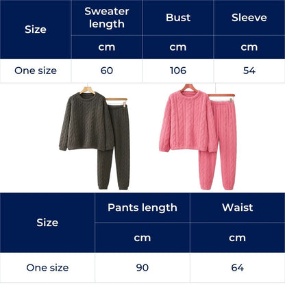 CosyAura | Warm Flannel Pyjamas – Thermal Insulation – Extra-Thick Soft Fabric – Women’s Winter Loungewear for Cosy Sleep and Warm Comfort