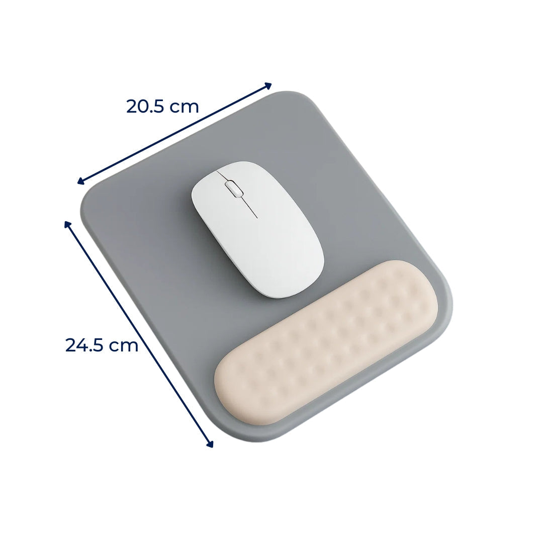 DeskEase | Ergonomic Mouse Pad – Wrist Support – Silicone Cushioned Anti‑Slip – Relieves Strain – For Long Hours at Office or Gaming