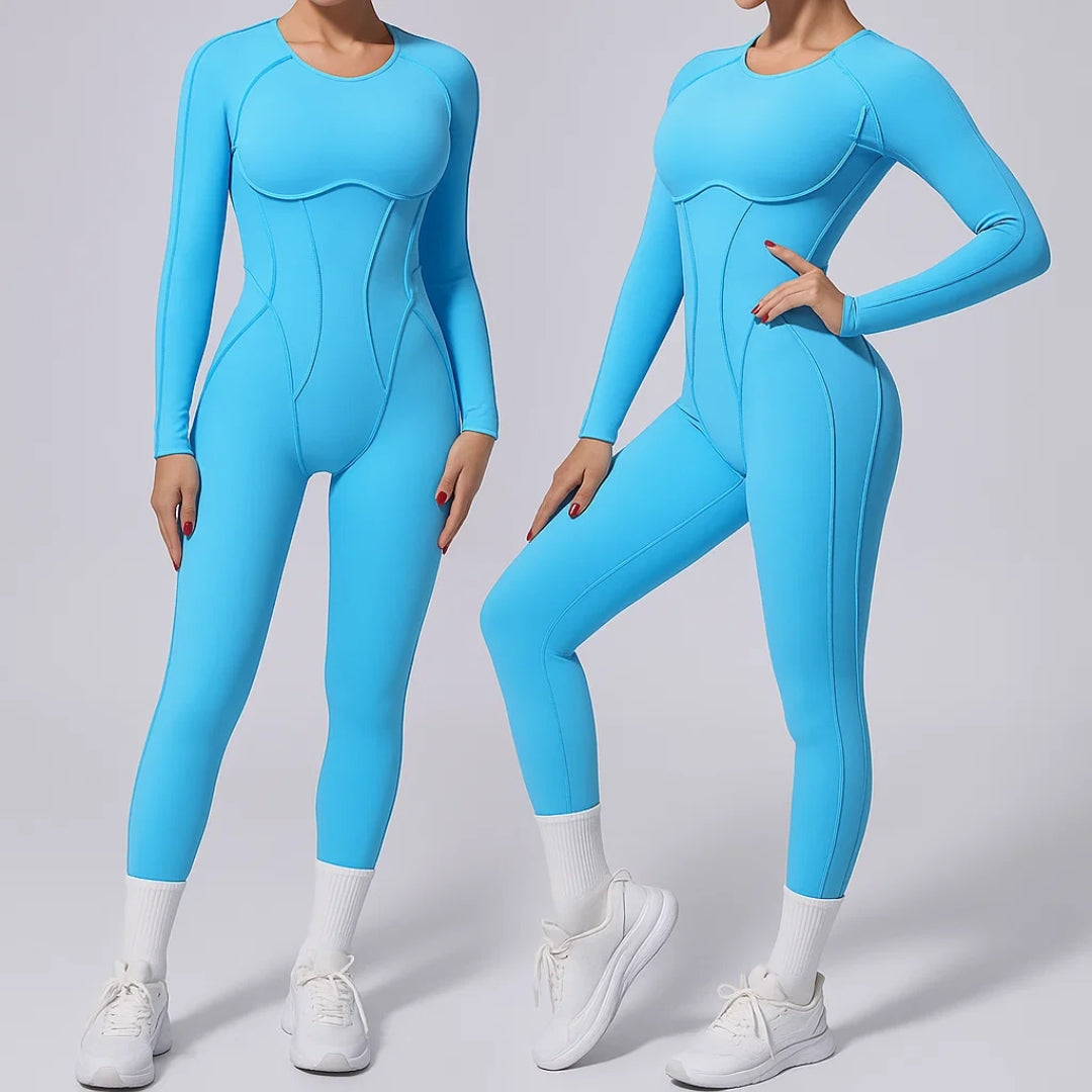 FitCurve | Women’s Fitness Bodysuit – Open Back Ventilation – Breathable Lightweight Fabric – Stay Cool, Move Freely, Train Harder