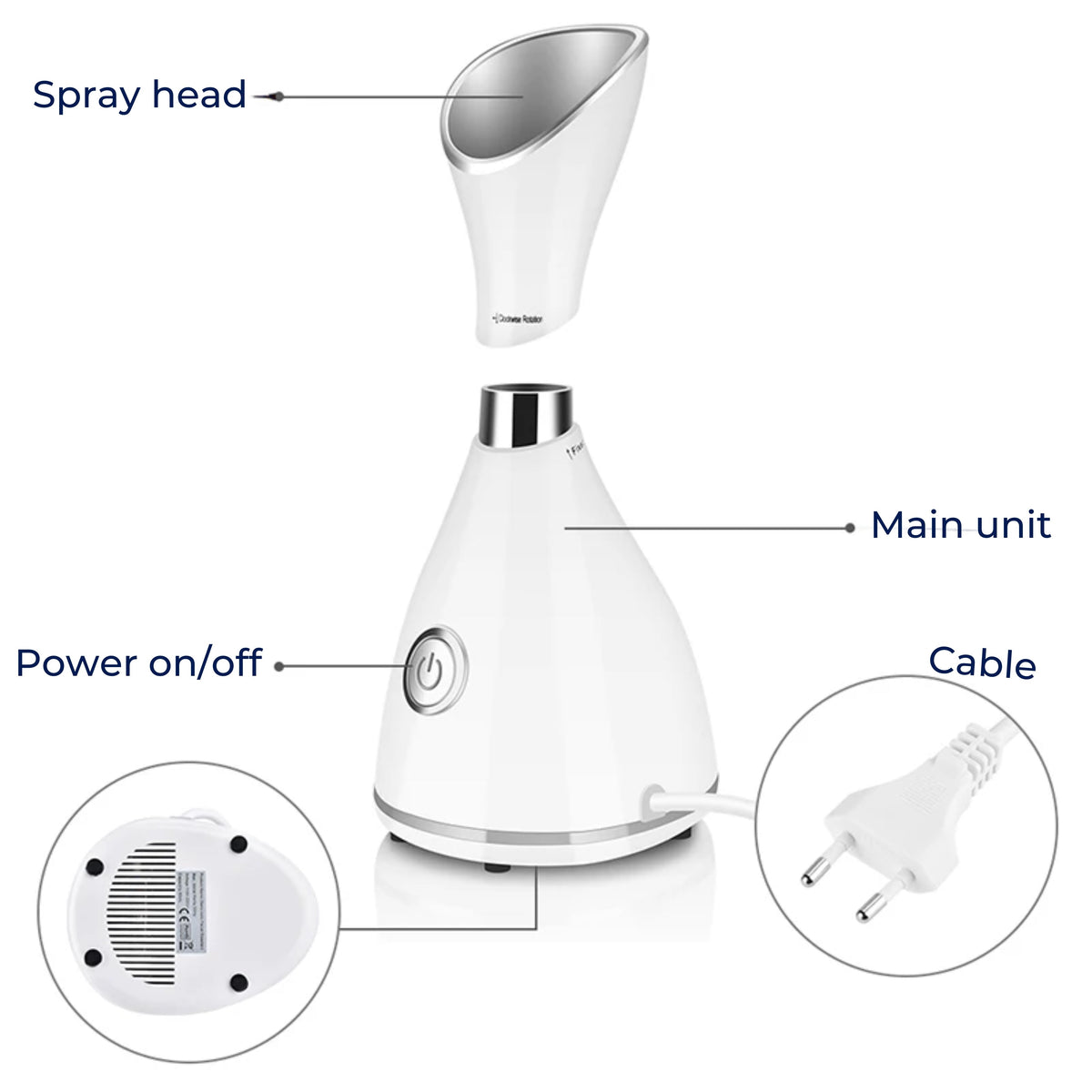 GlowMist | Facial Steamer – Deep Pore Cleanse – Fine Mist Technology – At-Home Skincare