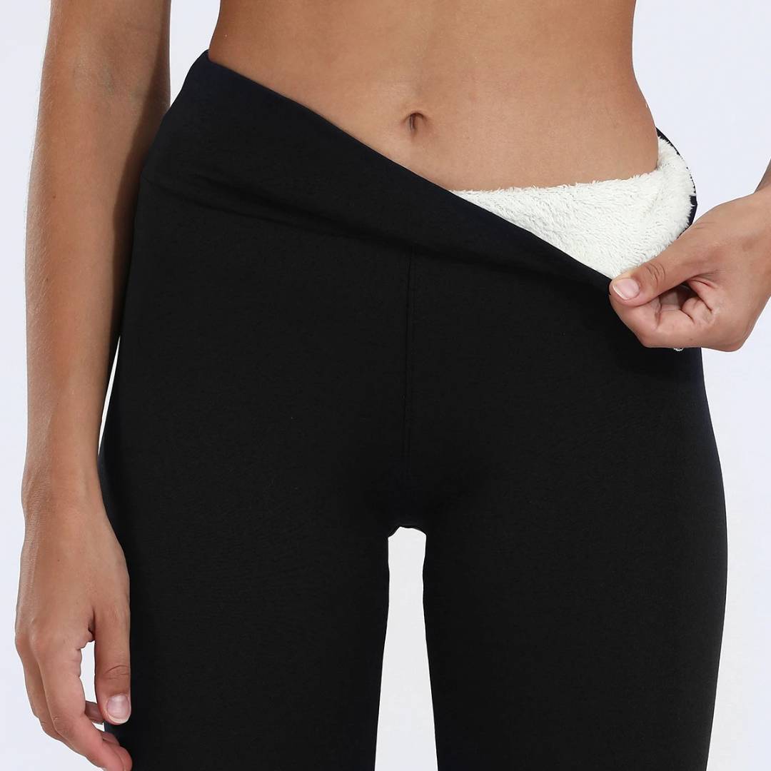 WarmFlex High-Waisted Warm Fleece Leggings | Winter Legging for Cold Weather - Warm Legging - for Outdoor Activities