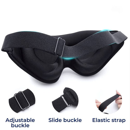 DreamSeal 3D Sleep Eye Mask | Light Blocking Mask - Sleep Blindfold - for Travel - Meditation - Insomnia - Deep Sleep - Adjustable Strap