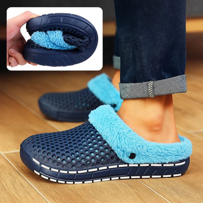 FrostEase | Winter House Slippers – Non-Slip Thick Sole – Plush Lined Indoor Shoes for Cold Feet – Extra Warm Comfort, Support & Relief