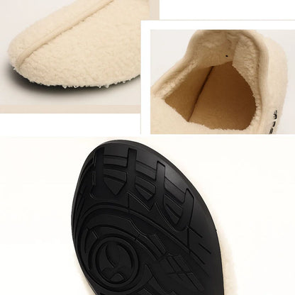 SnugStride | Winter Slippers – Non-Slip Plush Indoor Shoes – Thick Memory Foam Sole – Keeps Feet Warm, Comfy and Protected at Home
