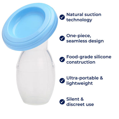 Silkie | Silicone Manual Breast Pump – Natural Suction – One‑Piece Design – Portable Comfort for Mums
