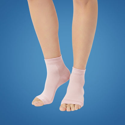 HeelEase | Gel Heel Repair Socks – Moisturising Gel Lining – Cushioned Open-Toe – Softens Cracked Heels Overnight – For Foot Relief Comfort