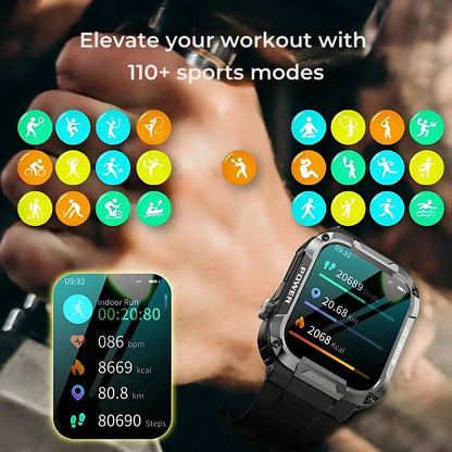ProActive Xtreme Rugged Smartwatch | Health and Fitness Tracker - 110+ Sports Modes - Sleep Tracking - Durable Smartwatch
