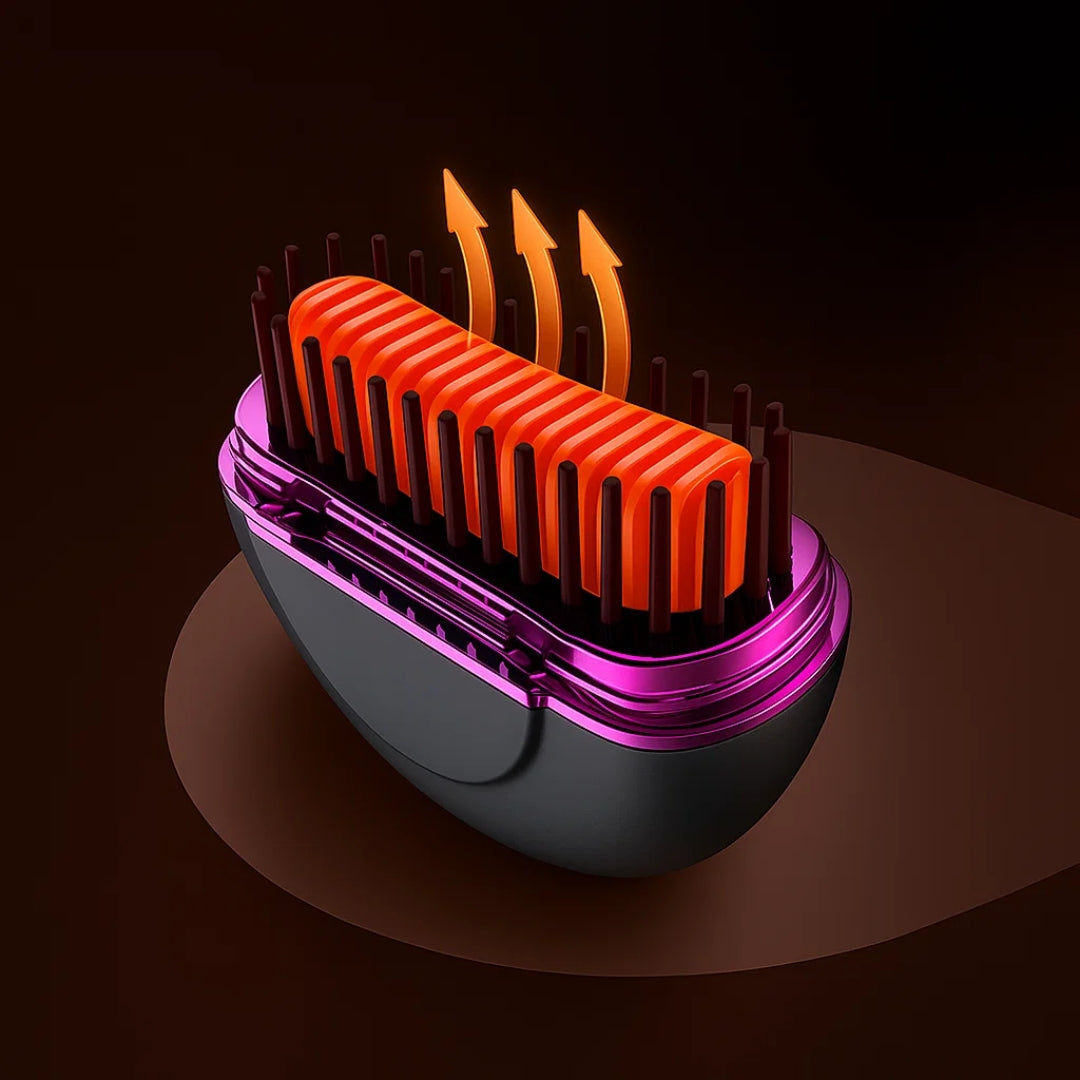 GlamGo | Portable Hair Straightener – Fast Heat Up – Mini Comb Design – Frizz-Free Finish – Quick Touch-Ups for Travel & Daily Use