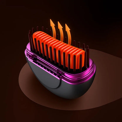 GlamGo | Portable Hair Straightener – Fast Heat Up – Mini Comb Design – Frizz-Free Finish – Quick Touch-Ups for Travel & Daily Use