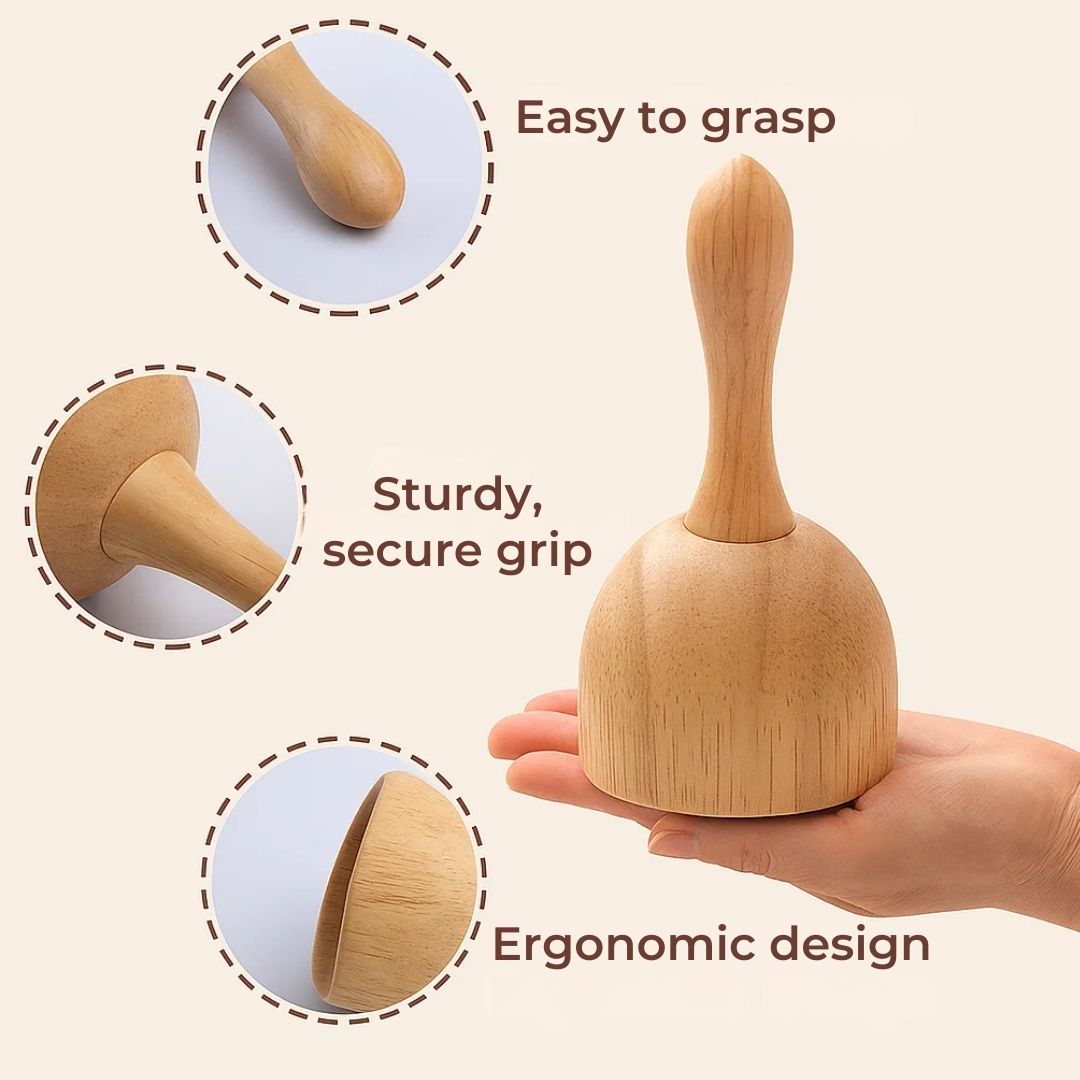 Woodease | Wood Therapy Massage Cup – Body Shaping – Wooden Ergonomic Massager – Cellulite Reduction – Improves Circulation – Muscle Relief