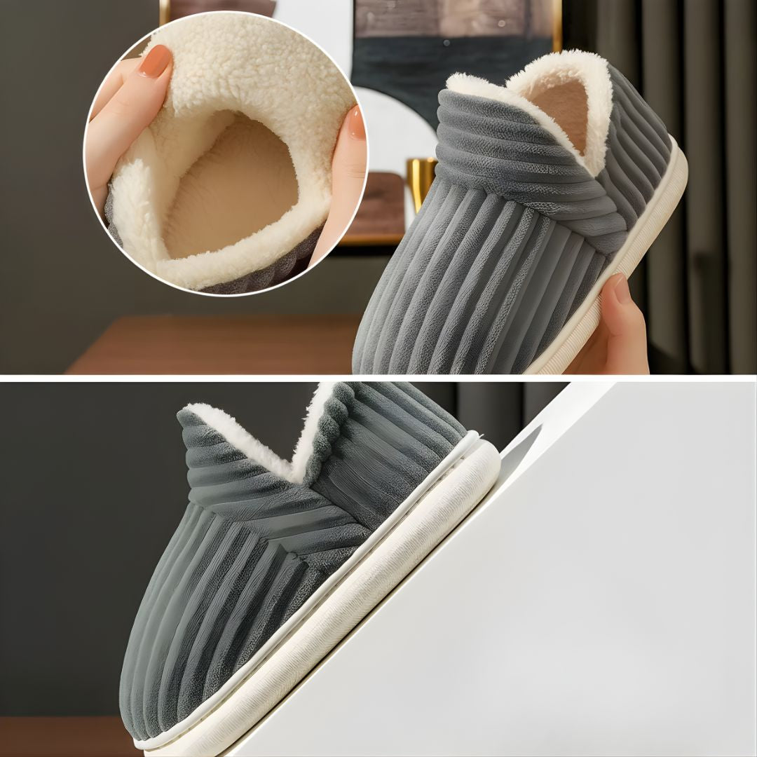 HeatEase | Winter Warm House Slippers – Closed-Toe Anti-Slip Sole – Thick Cushioned Support – Keeps Feet Cosy and Pain-Free All Day