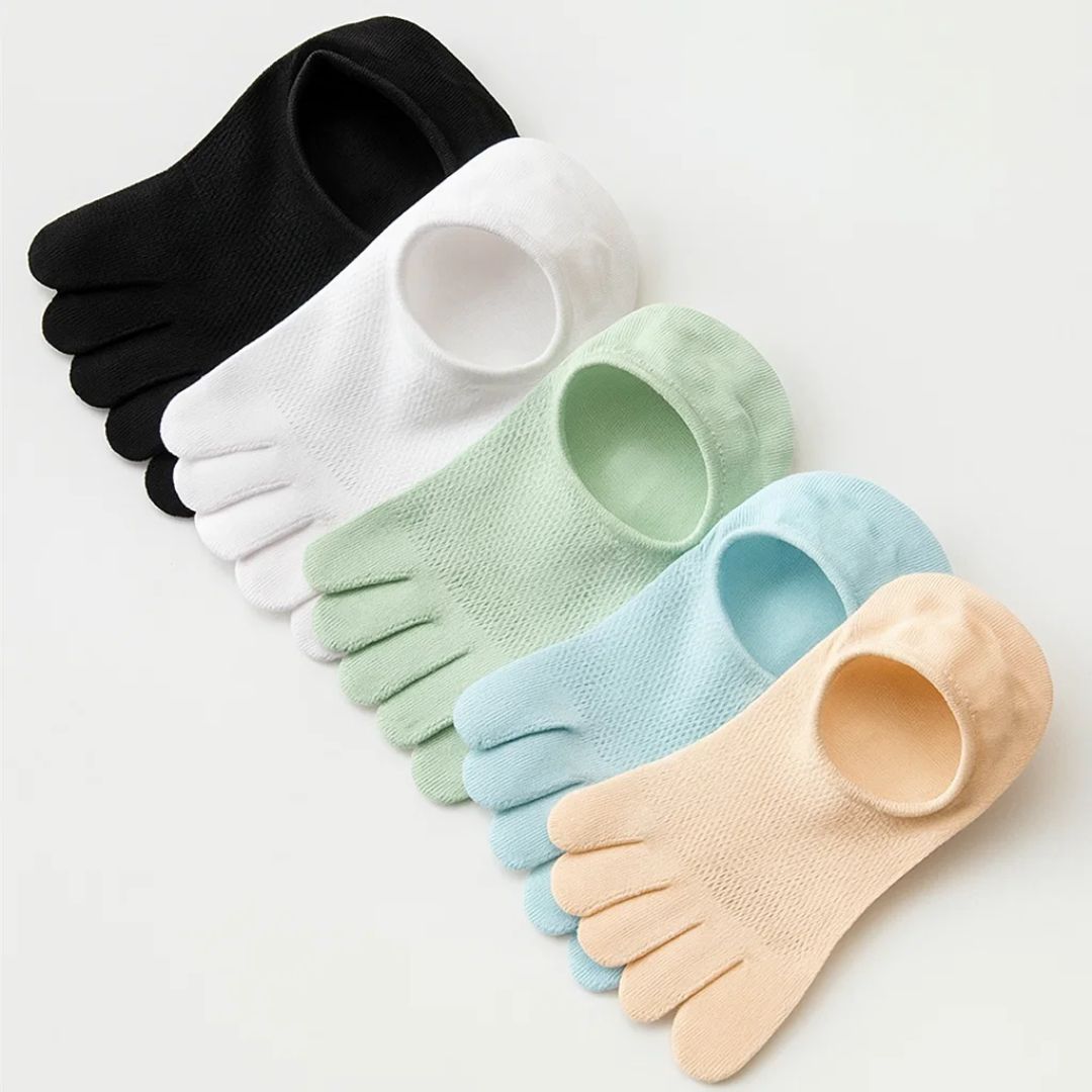 CoolStride | Invisible Toe Socks – Breathable Mesh for Sweat Control – Invisible Anti-slip Fit – Summer Trainers & Walking Comfort