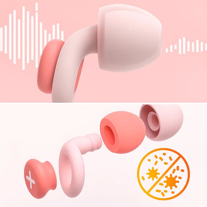 SilentNite | Noise‑Cancelling Earplugs – Block Snoring & City Noise – Soft Silicone Fit – Reusable & Hygienic – Ideal for Side Sleepers & Travel