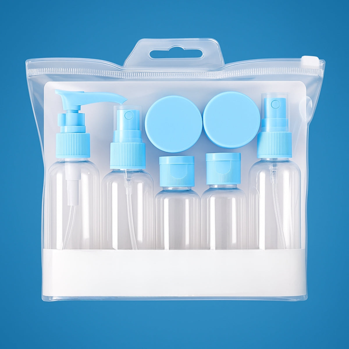 TripTidy | Travel Cosmetic Bottle Set – Leak-Proof Refillable Silicone – 60–80 ml Size – Perfect for Carry-On Trips