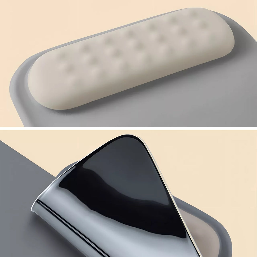 DeskEase | Ergonomic Mouse Pad – Wrist Support – Silicone Cushioned Anti‑Slip – Relieves Strain – For Long Hours at Office or Gaming