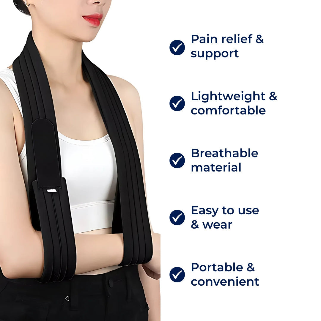 FlexiSupport | Adjustable Arm Sling – Lightweight – Breathable – Shoulder Injury – Fracture Sprain – Post-Surgery Recovery – Pain Relief