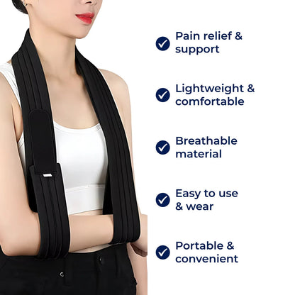 FlexiSupport | Adjustable Arm Sling – Lightweight – Breathable – Shoulder Injury – Fracture Sprain – Post-Surgery Recovery – Pain Relief