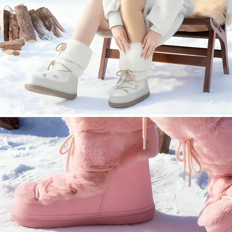 FrostStride | Women’s Moon Boots – Waterproof Snow Defence – Plush Faux Fur Lining – Warm Comfort – Non Slip Grip for Cosy Winter Walks