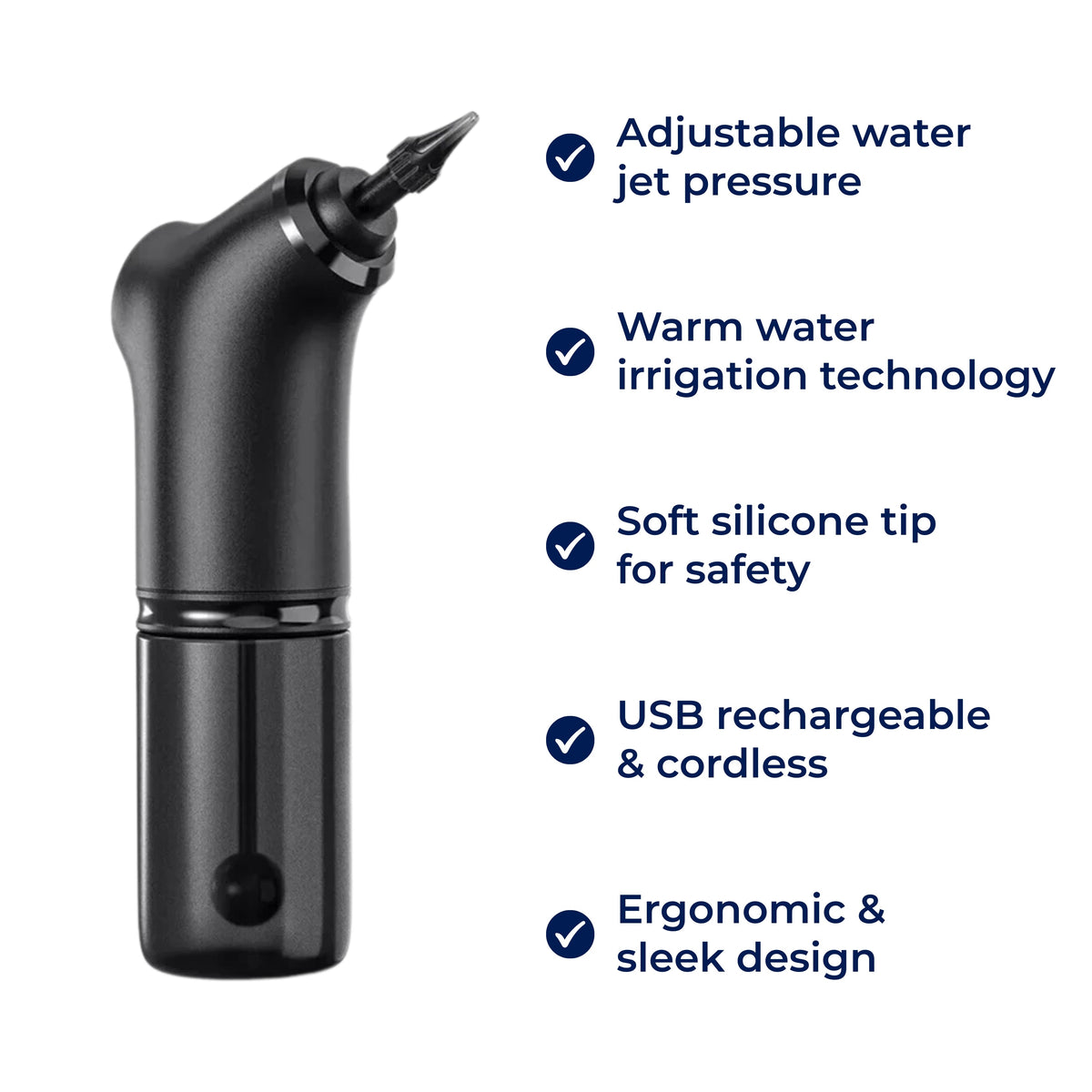 AquaCleanse | Electric Ear Wax Remover – Adjustable Water Jet – Silicone Tip – Warm Irrigation for Families