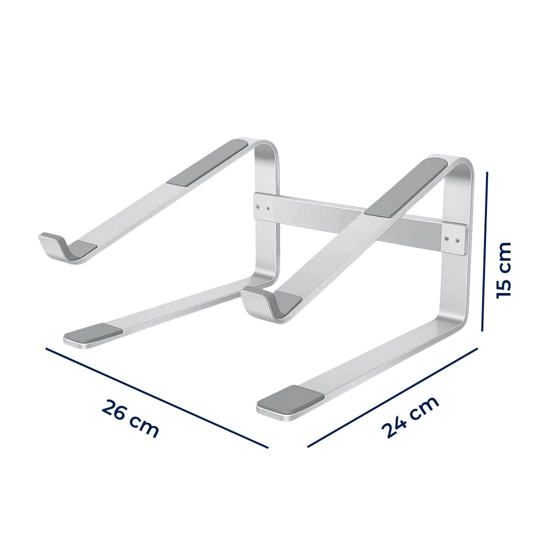 ErgoElevate | Aluminium Laptop Riser Stand – Ergonomic Posture Relief – Strong Lightweight Aluminium – Home Office Comfort