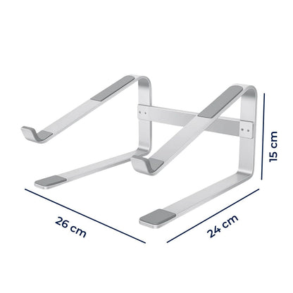 ErgoElevate | Aluminium Laptop Riser Stand – Ergonomic Posture Relief – Strong Lightweight Aluminium – Home Office Comfort