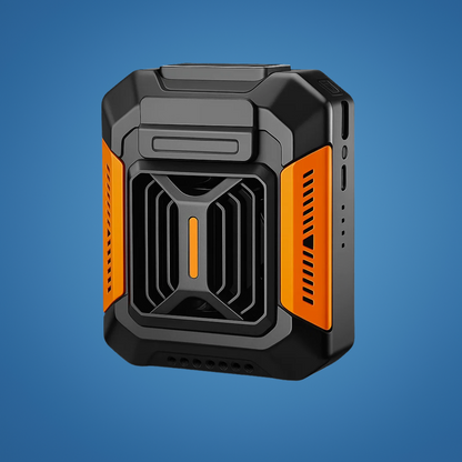 BreezeBank | Belt-Clip Personal Fan – Hands-Free Cooling – 4000 mAh Rugged Build – Portable Power Bank – Stay Cool & Comfortable Outdoors