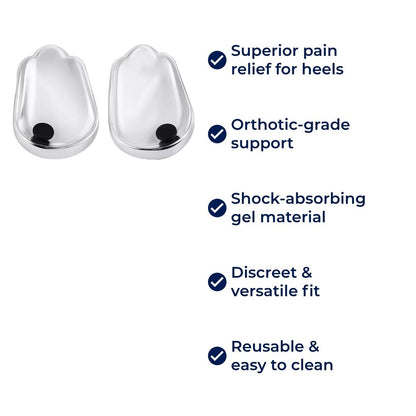 HeelGuard | Silicone Gel Heel Pads – Heel Pain Relief – Shock-Absorbing Cushion – Orthotic Support for Daily Comfort