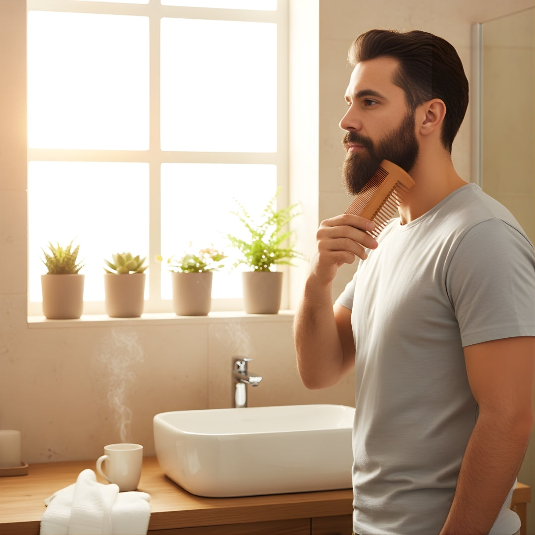 GentleGroom | Beard Brush Set – Easy Lather & Frizz Control – Soft Bristles – Skin-Friendly Grooming – Perfect Daily Beard Care for Men