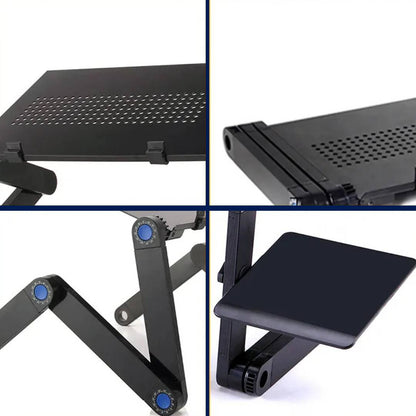 ErgoElevate Adjustable Laptop Stand | for Bed - Couch - Desk - Cooling Function for Comfort and Productivity