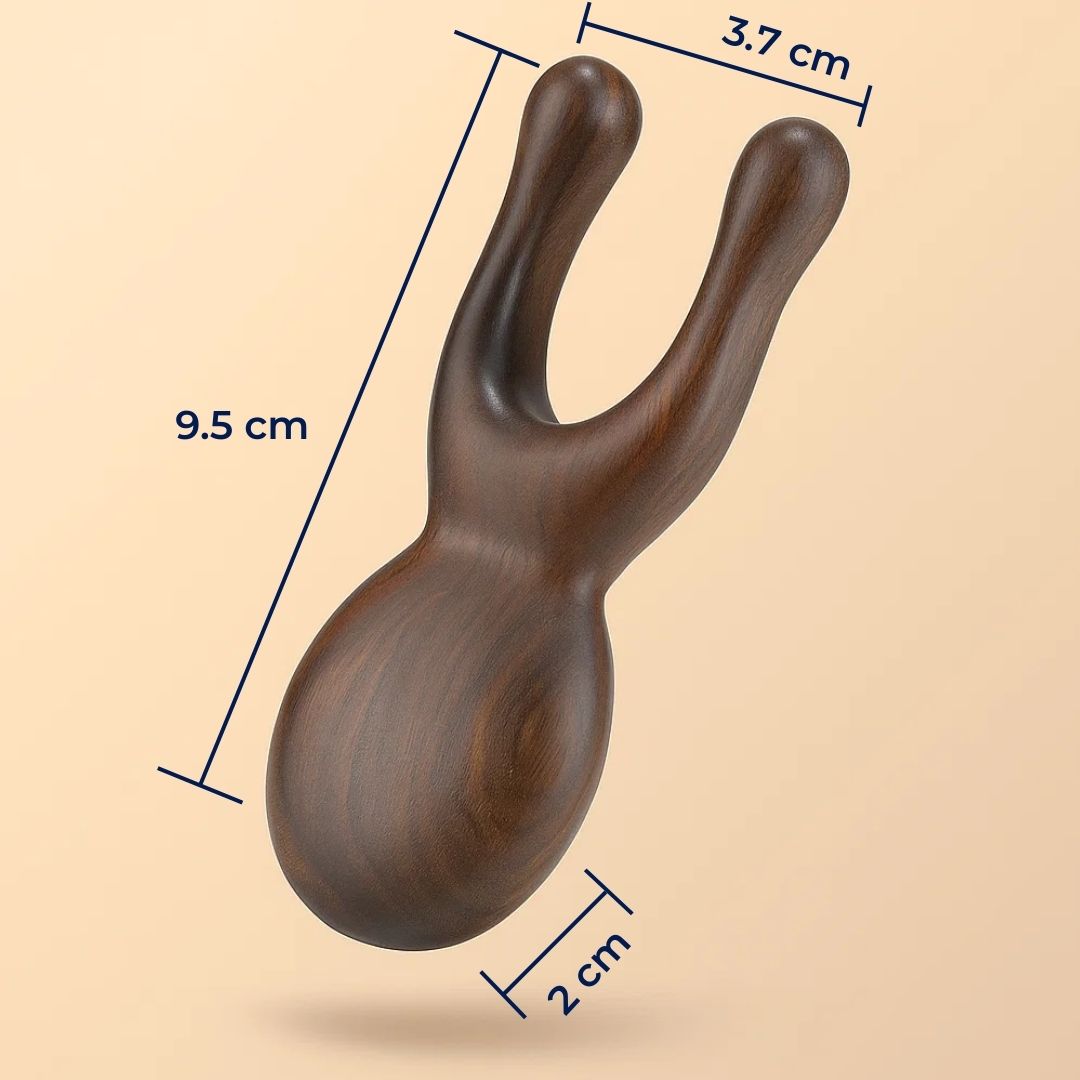 MeritWood | Facial Meridian Comb – Lift & De-Puff – Satin Sandalwood – Smooth Skin & Relaxation – Daily Renewal for Tired Skin