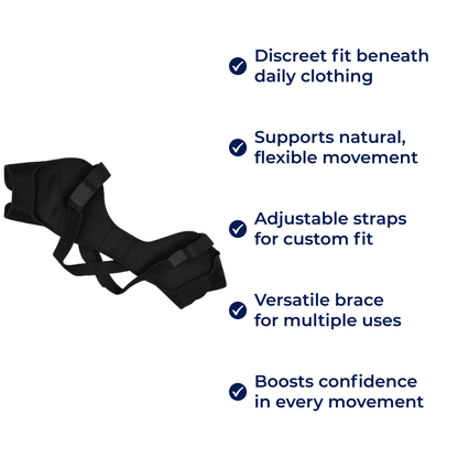 AlignR | Shoulder Support Brace – Cross-Compression Stability – Breathable Mesh Comfort – Relieves Shoulder Pain & Improves Posture