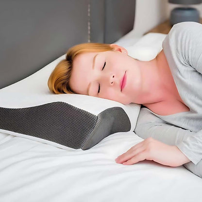 RestAlign Memory Foam Neck Support Pillow | Contoured Alignment for Neck Pain Relief and Improved Sleep Quality