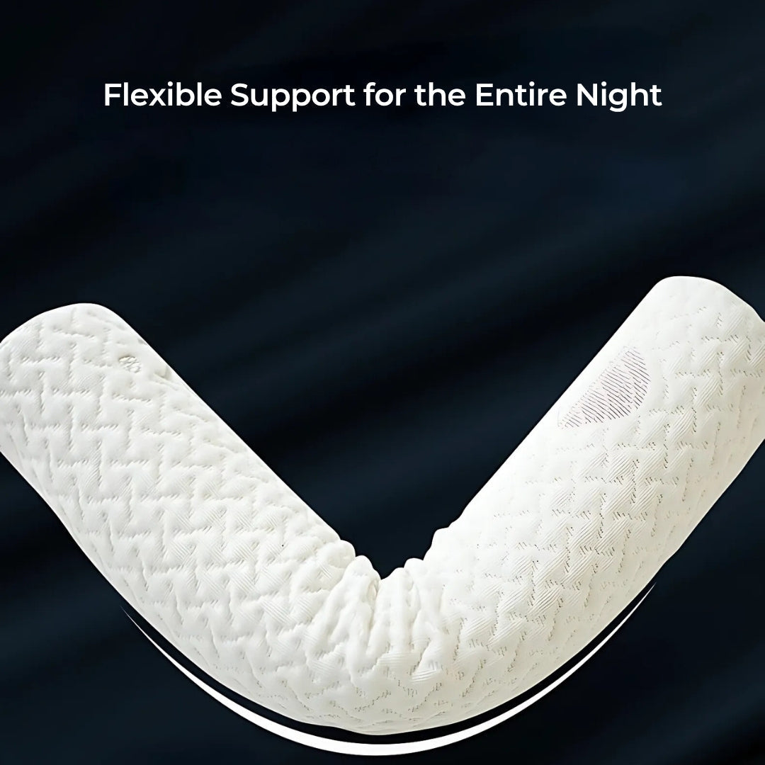 RelaxPosture Memory Foam Neck Roll Pillow – Perfect for Sleep, Travel, and Pain Relief with Ergonomic Support