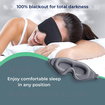 DreamSeal 3D Sleep Eye Mask | Light Blocking Mask - Sleep Blindfold - for Travel - Meditation - Insomnia - Deep Sleep - Adjustable Strap