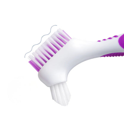 DentureEase | Denture Cleaning Brush – Soft Bristle Dual-Head – Anti-Slip Handle – Scratch-Free Cleaning – Fresh Breath for Seniors