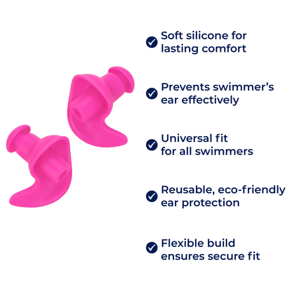 AquaGuard | Swimming Ear Plugs – Leak-Proof Protection – Soft Silicone – Prevents Swimmer’s Ear – Comfortable Fit For All Swimmers