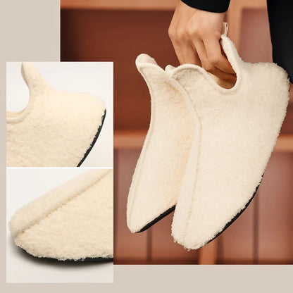 SnugStride | Winter Slippers – Non-Slip Plush Indoor Shoes – Thick Memory Foam Sole – Keeps Feet Warm, Comfy and Protected at Home